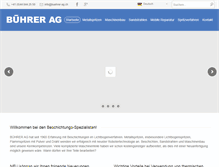 Tablet Screenshot of buehrer-ag.ch